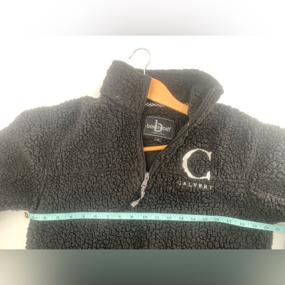 C Calvert Women's Solid Black Cozy Super Soft Zip Front Fleece Sweatshirt S - Picture 9 of 9